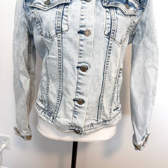 Free People DRIFTWOOD Embroidered Motif Sherpa Trucker Jacket Size Medium - Picture 6 of 15